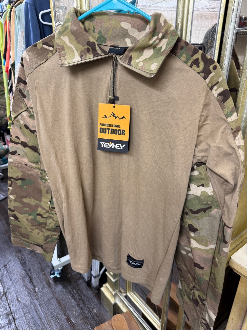 YEVHEV G3 Camouflage Shirt with Elbow Pads for Men Tactical small
